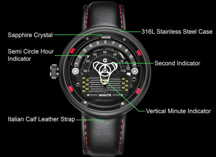 OMW G Series Customized Automatic Watch (Black)